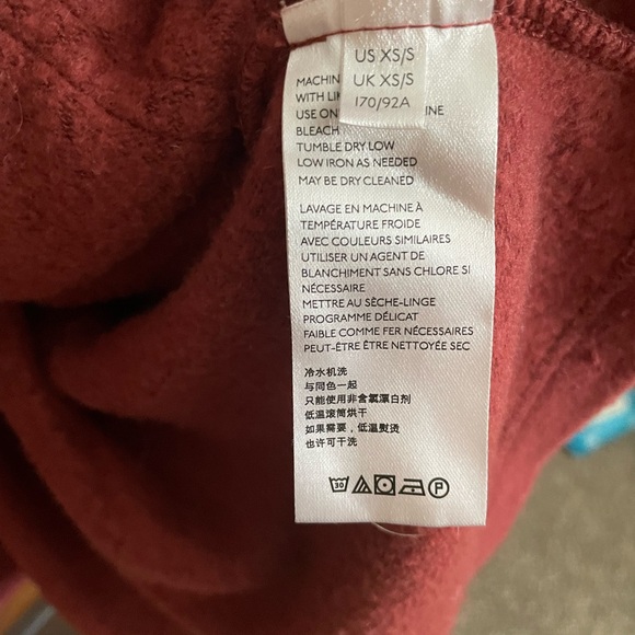 Free People Willow Hooded Cardigan Wine Long Sleeve Tie Belt Oversized - Picture 7 of 8